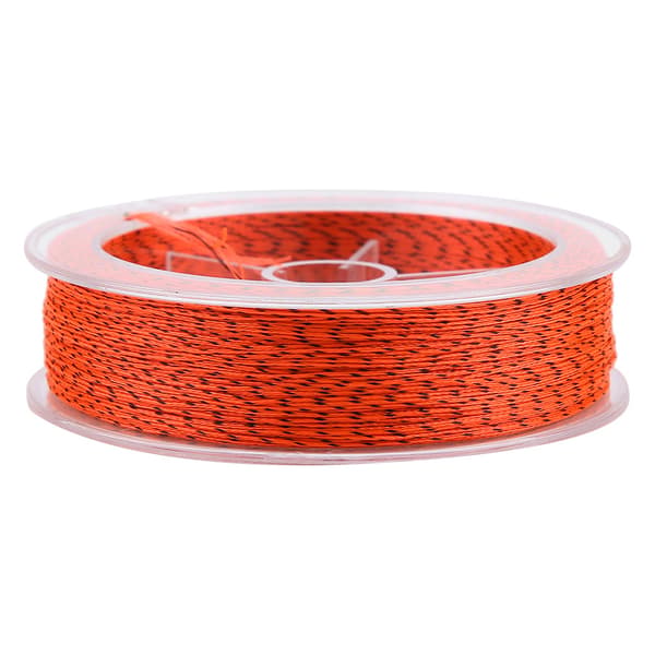 100M Nylon Fluefiskesnøre med koppforlengelse, svart og oransje, 20LB