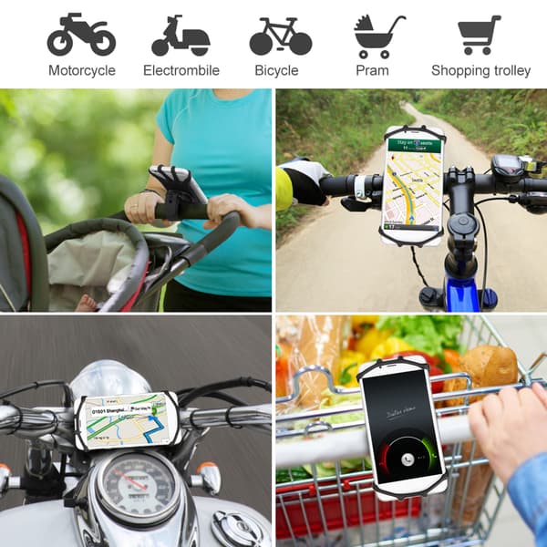 Multifunktionel Universal Cykelholder til 4,5-6,5 Tommer Telefoner og Garmin Computere