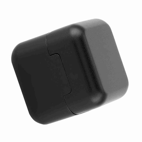 Bærbar kridtholder til billardkøspids, mini aluminium, med låg og magnet, sort