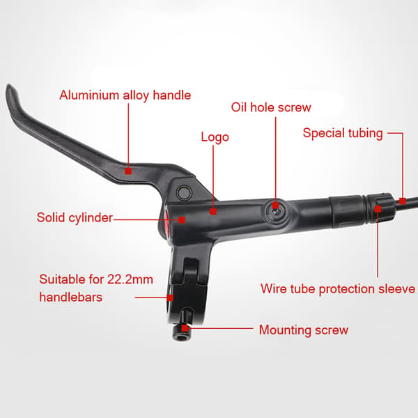 Hydraulisk skivebremse til mountainbikes, for- og bagbremsekaliber, cykeldele