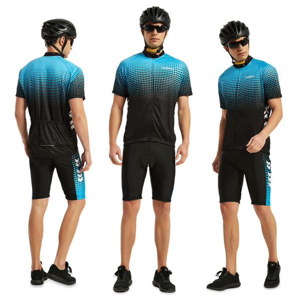 Cykeltrøje og -shorts til mænd - Sæt med åndbar 4D gelpolstring