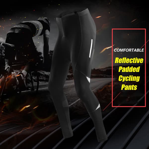 Cykelbukser til mænd med gelpolstring og reflekterende elementer - Cykeltights