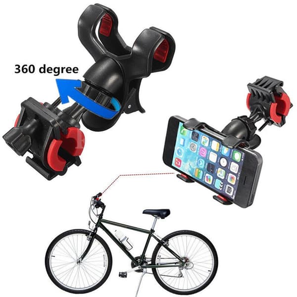 Universalfeste for mobiltelefon GPS sykkelstyrefeste 16-29mm klips 360° rotasjon
