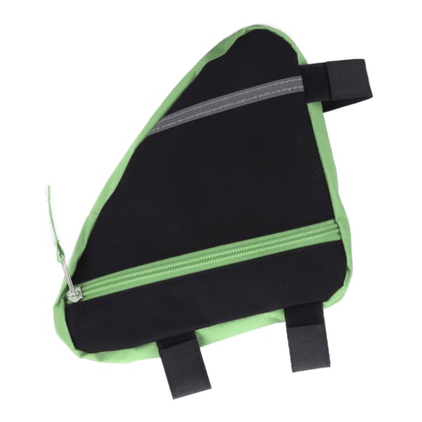 Triangulär cykelväska, slitstark nylon, multifunktionell, cykeltillbehör, utomhusbruk, grön