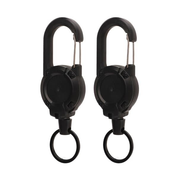 2 st infällbart stöldskyddsnyckelarmband med stålkabel, praktiskt spänne, robust och hållbart