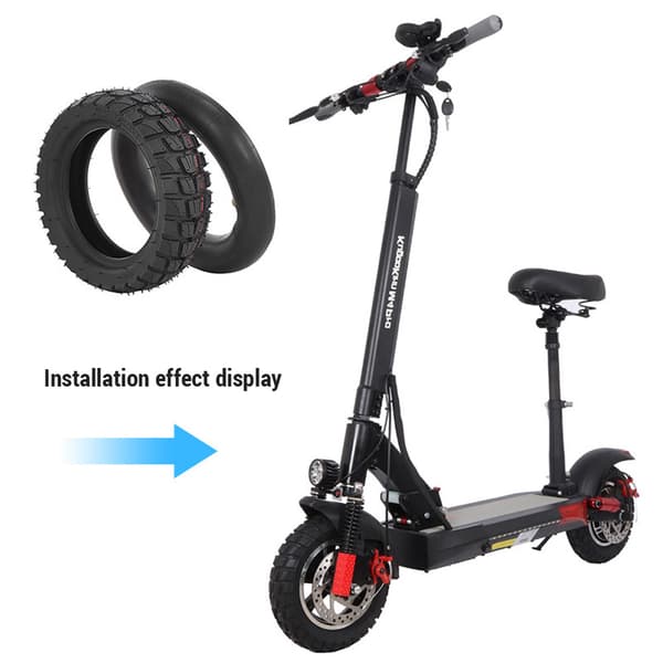 10-tums terrängdäck i gummi för Kugoo M4 elscooter med bra grepp