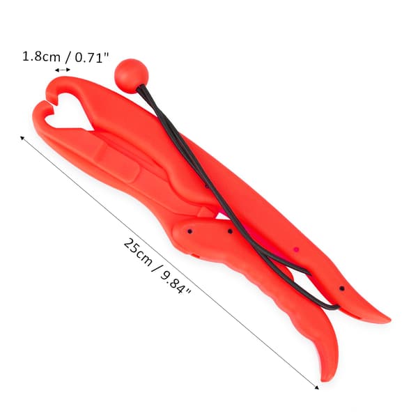 Slitstarkt flytande fiskeläppgrepp med elastisk snodd, fisketillbehör (Röd L)
