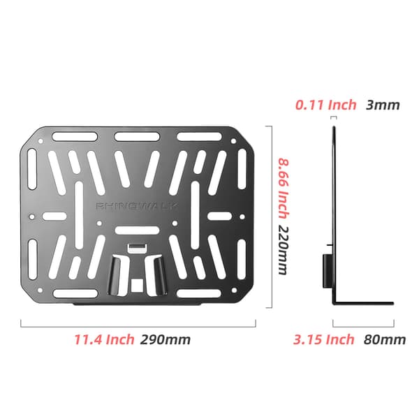 Gör-det-själv cykelpakethållare fram med aluminiumväskadapterbas, enkel installation