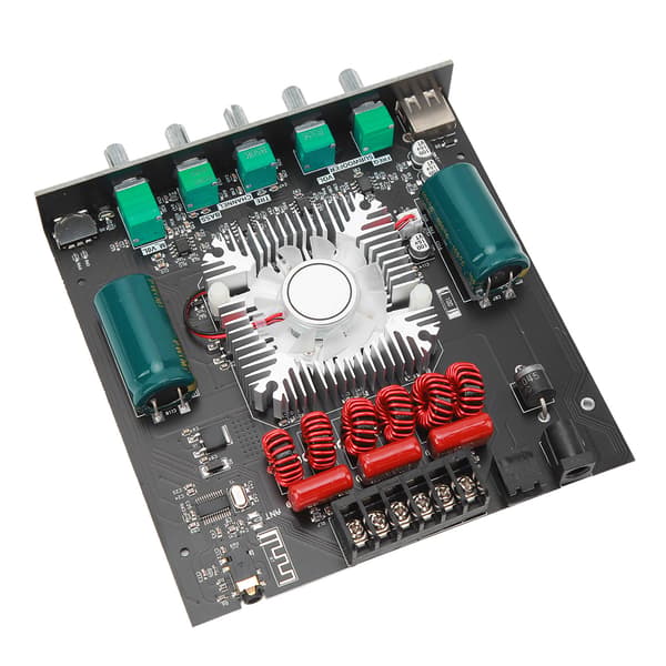 Bluetooth 2.1-kanals effektförstärkarkort TDA7498E Bas- och diskantkontroll 160Wx2+220W