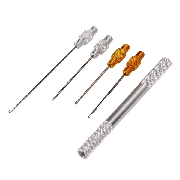 Fiskedrag Nålsats, Robust Aluminiumlegering, Bärbar, Halkfri, Rostfri