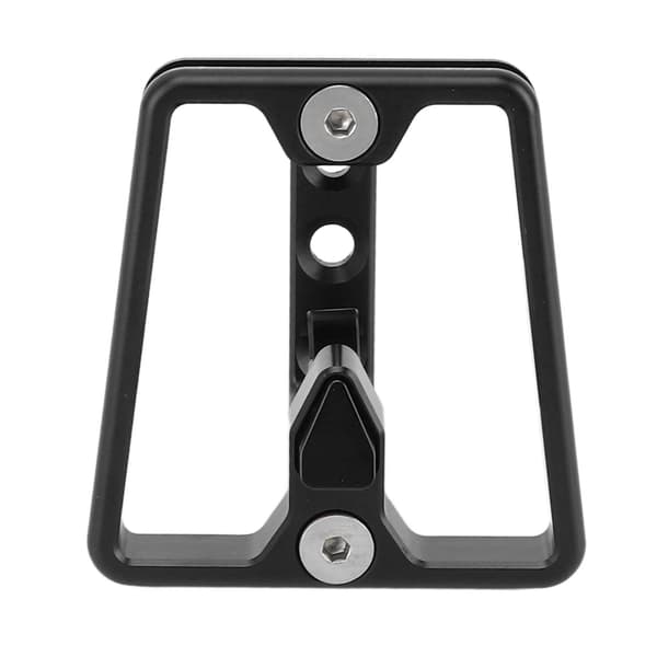 Frontbagagebærerblok til foldecykel, aluminiumslegering, 3-hullers adapter med skruer, sort