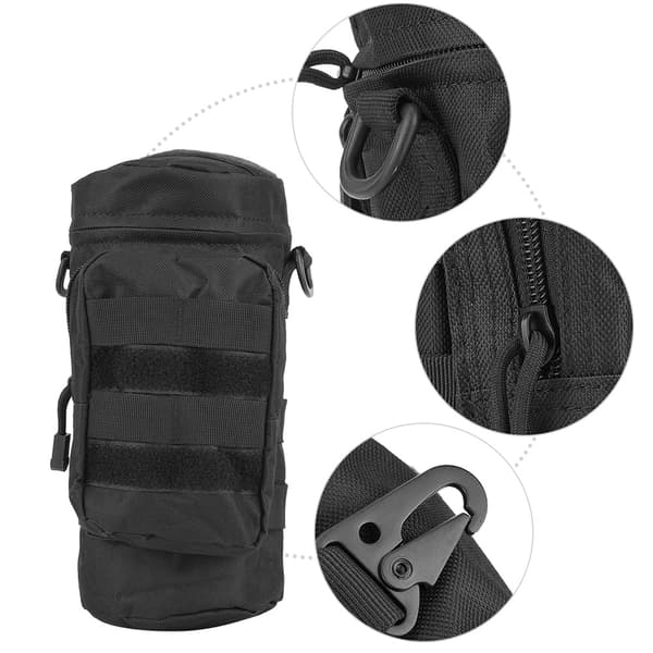Bärbar utomhus Molle vattenflaskväska, slitstark nylon, för camping och vandring