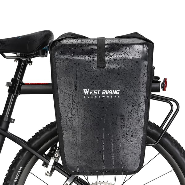 Cykelbagtaske med quick release, stor 25L kapacitet, regntæt og multifunktionel