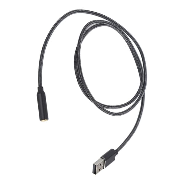 USB lydkort til 3,5 mm jack ekstern stereo hodetelefonadapter Plug and Play