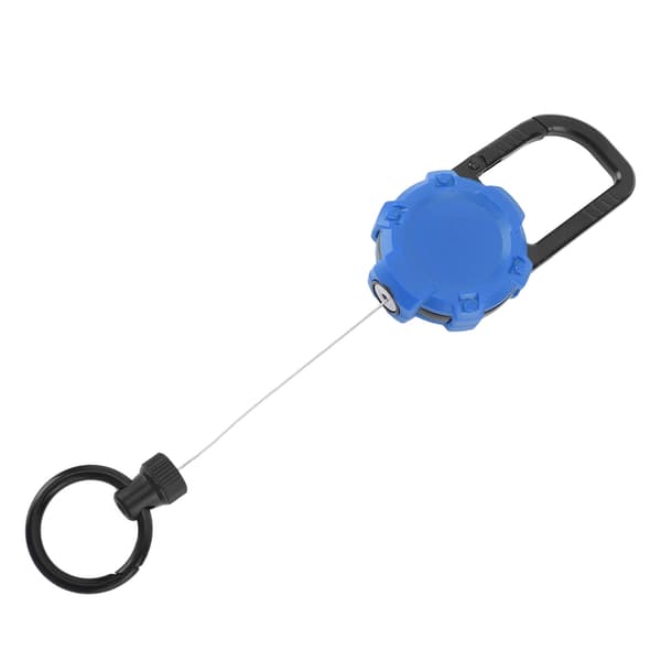 Magnetisk udtrækkelig nøgleholder, rustfrit stål, velkrok, 70 cm, blå