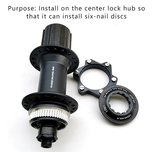 Centerlock-adapter för 6-bultars bromsskivekonvertering, 6 bultar, hållbart aluminium