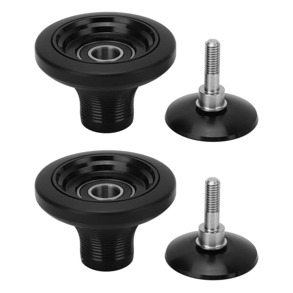 Hjælpehjul til foldecykel Easywheel aluminiumslegering CNC sort 52x35mm