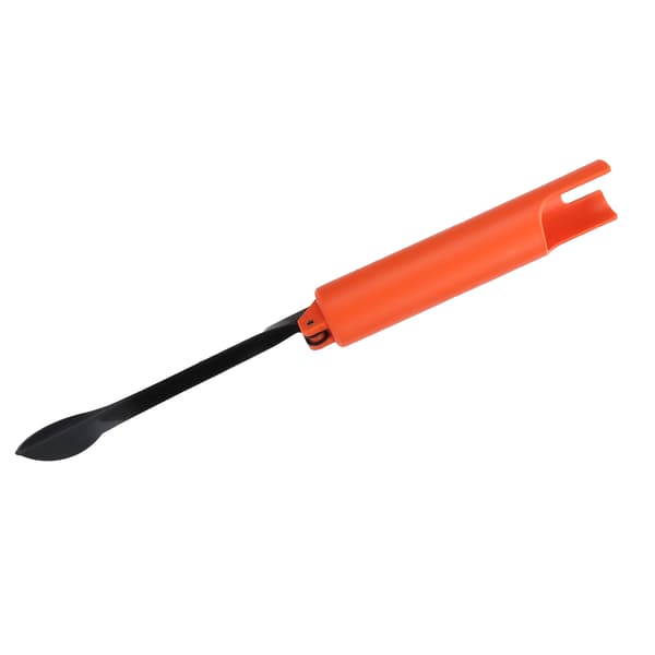 Sammenklappelig fiskestangholder, orange, jordindsats, rustfrit stål, ABS-kompatibel