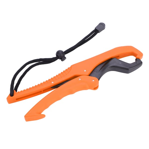 Fiskeklemme med justerbart reb, skridsikkert greb, letvægts ABS flydende (Orange, L)