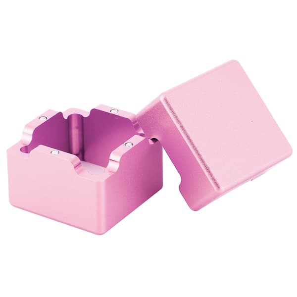 Bærbar aluminium mini kridtholder til billard, snooker og poolkø-spids (rosaguld)