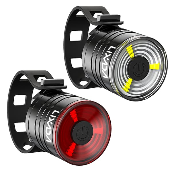 Lixada LED Sykkelbaklys, 200 Lumen, 3 Moduser, CR2032 Batteri, Værbestandig