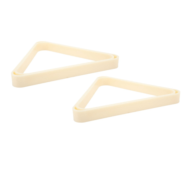 2 st triangulär biljard snooker bollhållare för 5,25 cm bollram, vit ABS