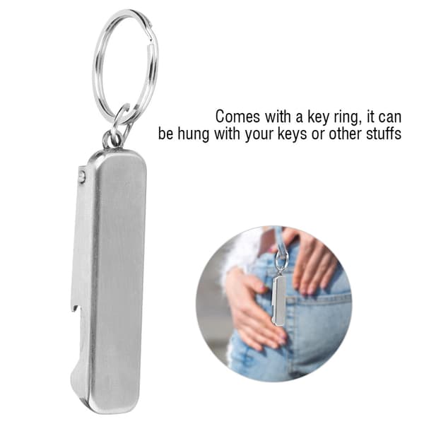 Mini 2-i-1 Værktøj: Negleklipper og Dåseåbner med Nøglering