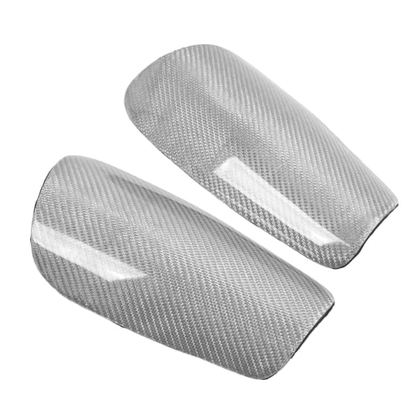 1 par lätta benskydd i kolfiber med förvaringsväska, silver L