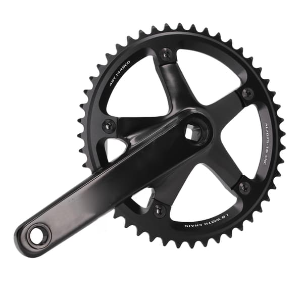 Cykelkrankarmsæt 144 BCD 48T Single Speed Aluminiumlegering Sort
