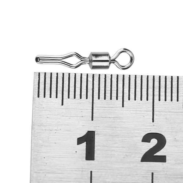 100 stk. holdbare fiskesvirvler i rustfrit stål til agnforbindelser (6#)