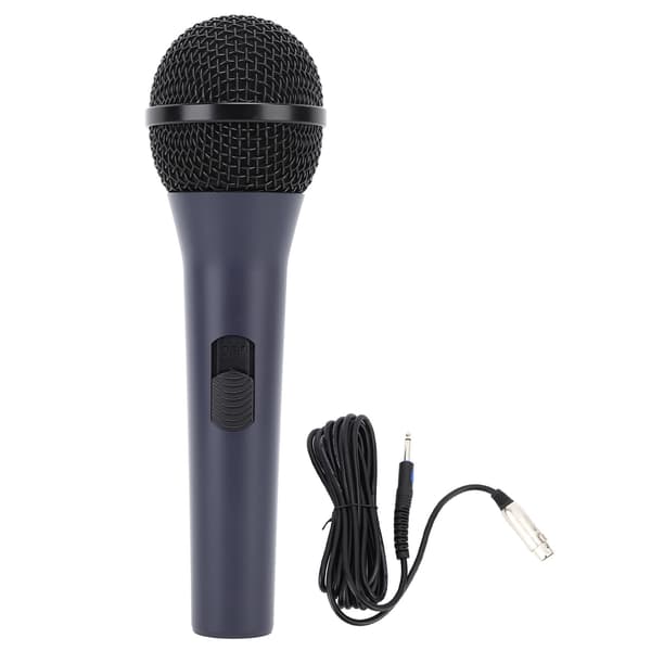 Kablet dynamisk metalmikrofon med ergonomisk net til karaoke og udendørs sang