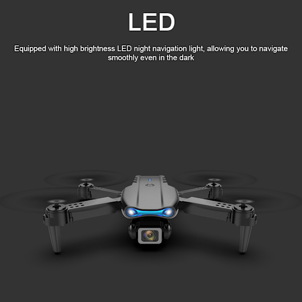 Fjernstyret dronelegetøj til børn, quadcopter, 4K-kamera, HD-luftfotografering