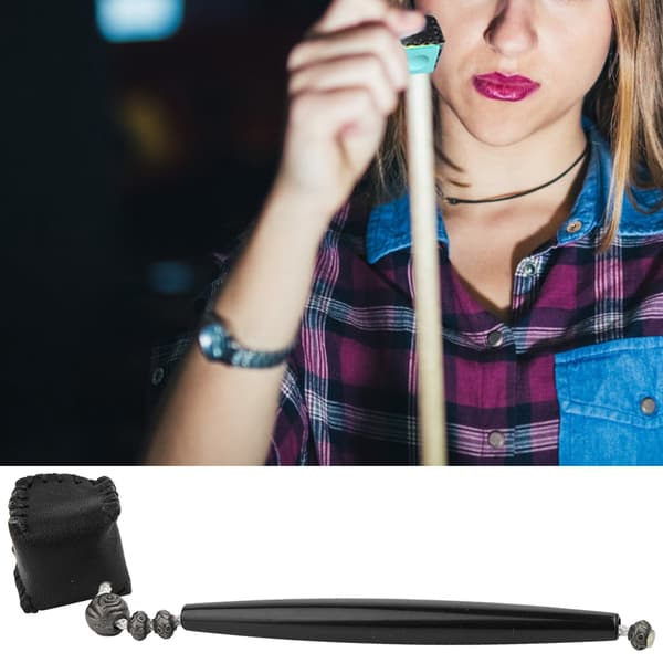 Snooker Kridtetui, Bærbar Pen, Holdbart Sort Gummi Design