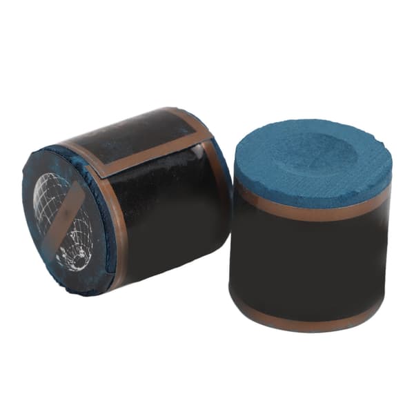 2 stk. Billardkridt til Poolkø-cylinder, Stærk Vedhæftning, Øger Nøjagtigheden, Blå