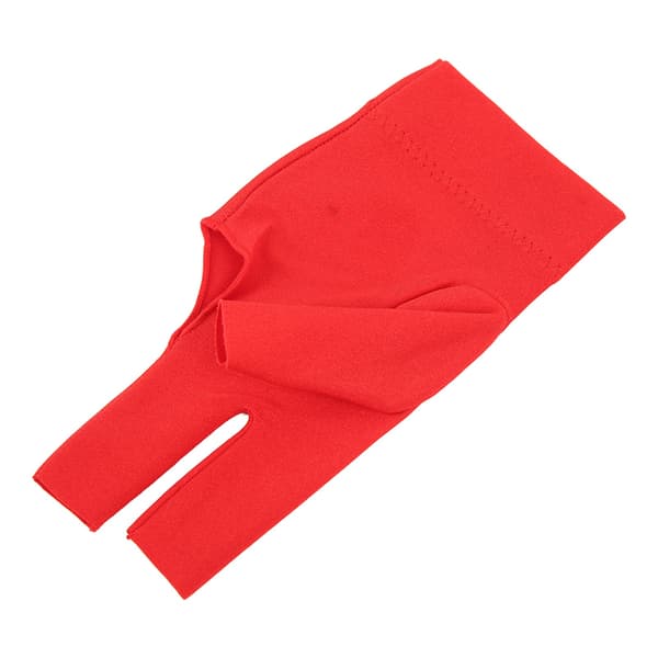Universal ventilerande 3-fingers biljardhandske för vänster/höger hand - Röd