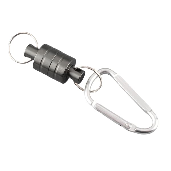 Magnetisk fiskegarnspenne med tilbehørsholder, snorfeste, rustfritt stål, sølv (individuell)