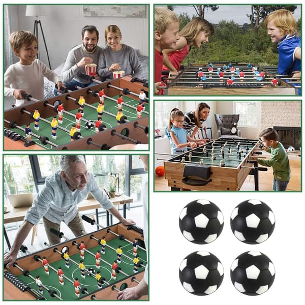 4 st färgglada 36 mm bordsfotbollsbollar ersättningstillbehör