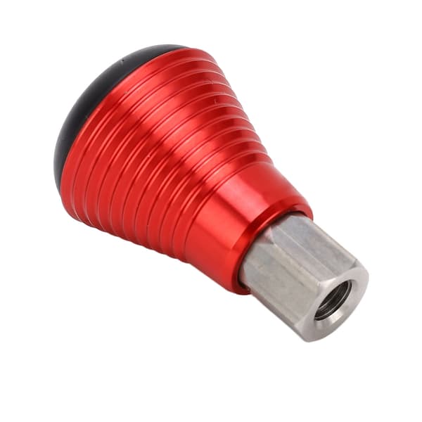 Soppstift sykkelsete for sammenleggbare sykler, positiv pol, galvanisert aluminium, speilfinish, rød