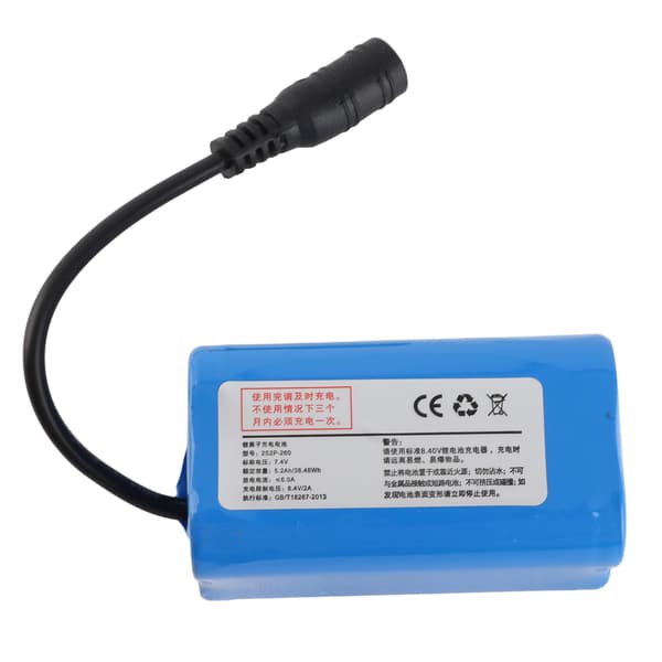 7,4 V 5200 mAh oppladbart erstatningsbatteri for båtfiskesluk