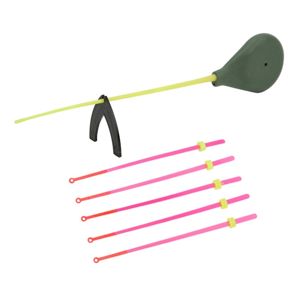 Mini isfiskestangsæt med spids, bærbar, ABS-materiale, til vinterfiskeri, 16 cm