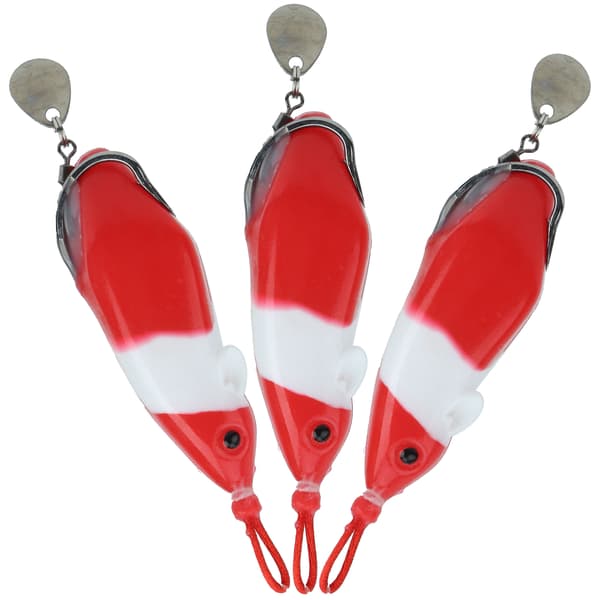 3 st mjuka simulerade ormhuvudbeten med paljetter för fiske #4