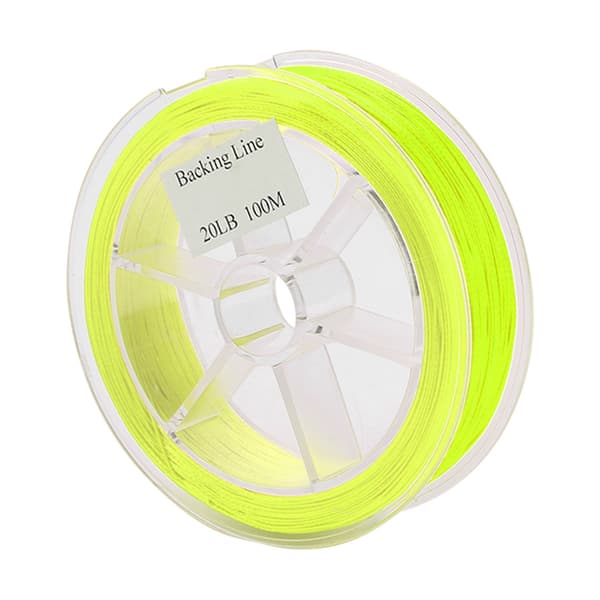 100M Nylon Flugfiskelina med Fluorescerande Gul Koppförlängning