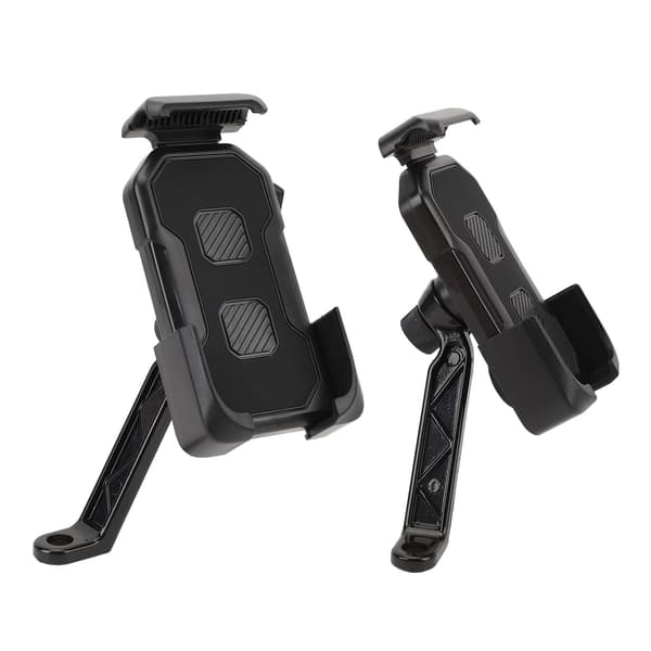 Cykel, Motorcykel, Scooter Mobiltelefonholder med Stødabsorbering, ABS Materiale, Universal Sort