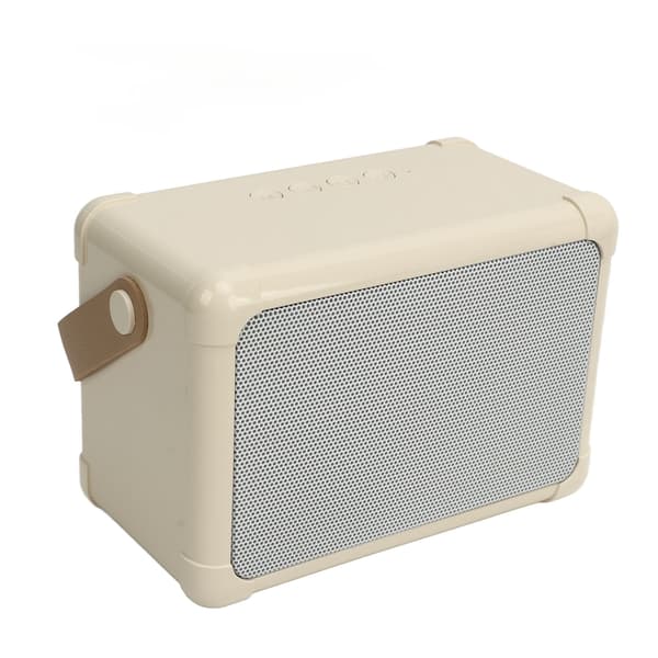 Mini-karaokelaite langattomalla mikrofonilla, äänitehosteilla, LED-valoilla, pitkällä akunkestolla, beige