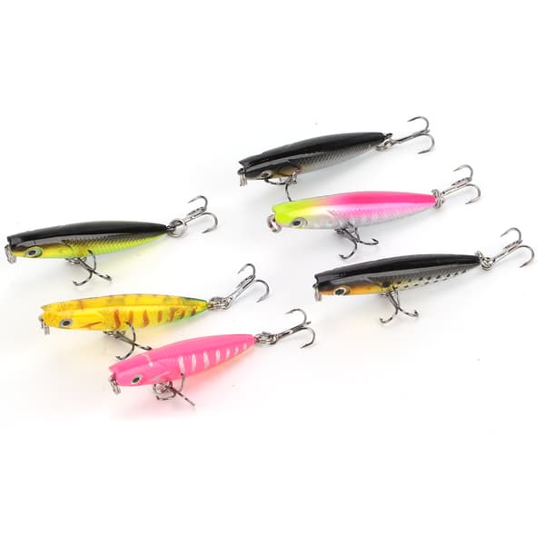 Mini flytende blyantfiskesluk 1,8g kunstig wobblersluk med rustfri stålkrok for sjø- og elvefiske