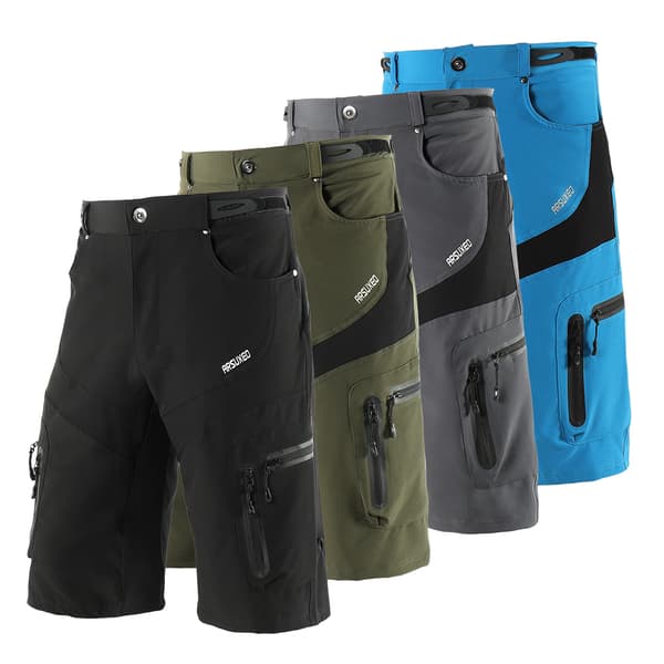 Åndbare cykelshorts til mænd med 6 lommer til udendørssport, hurtigtørrende