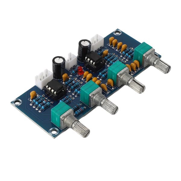 Dual-Channel NE5532 Dual-Channel Preamp Tone Board med Bas/Mellem/Diskant Justering, DC12V-24V