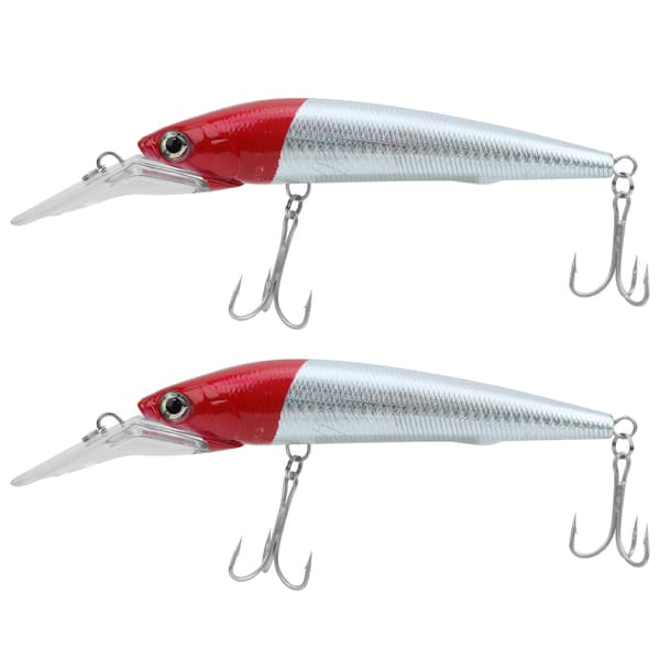 2 stk. kunstig plast Minnow fiskesluk, dyptgående sluk med aerodynamisk design