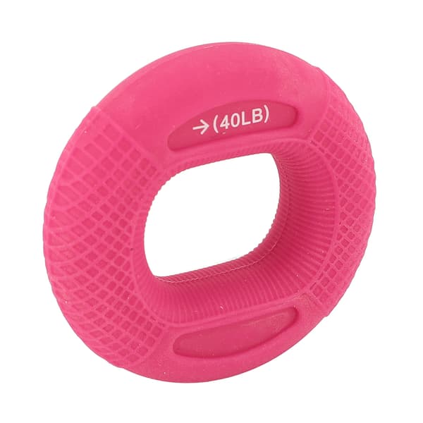Silikone Grebsring Styrketræner til Hænder og Underarme, Styrketræning, 30-40LB, Pink
