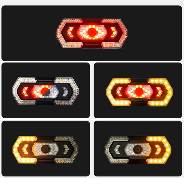 LED sykkelbaklys med blinklys, fjernkontroll, 5 moduser og vanntett